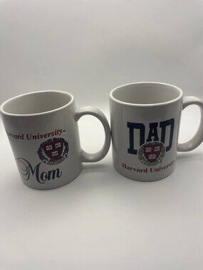Harvard University Mom & Dad Mugs Set | Classic Collegiate Preppy Drinkware